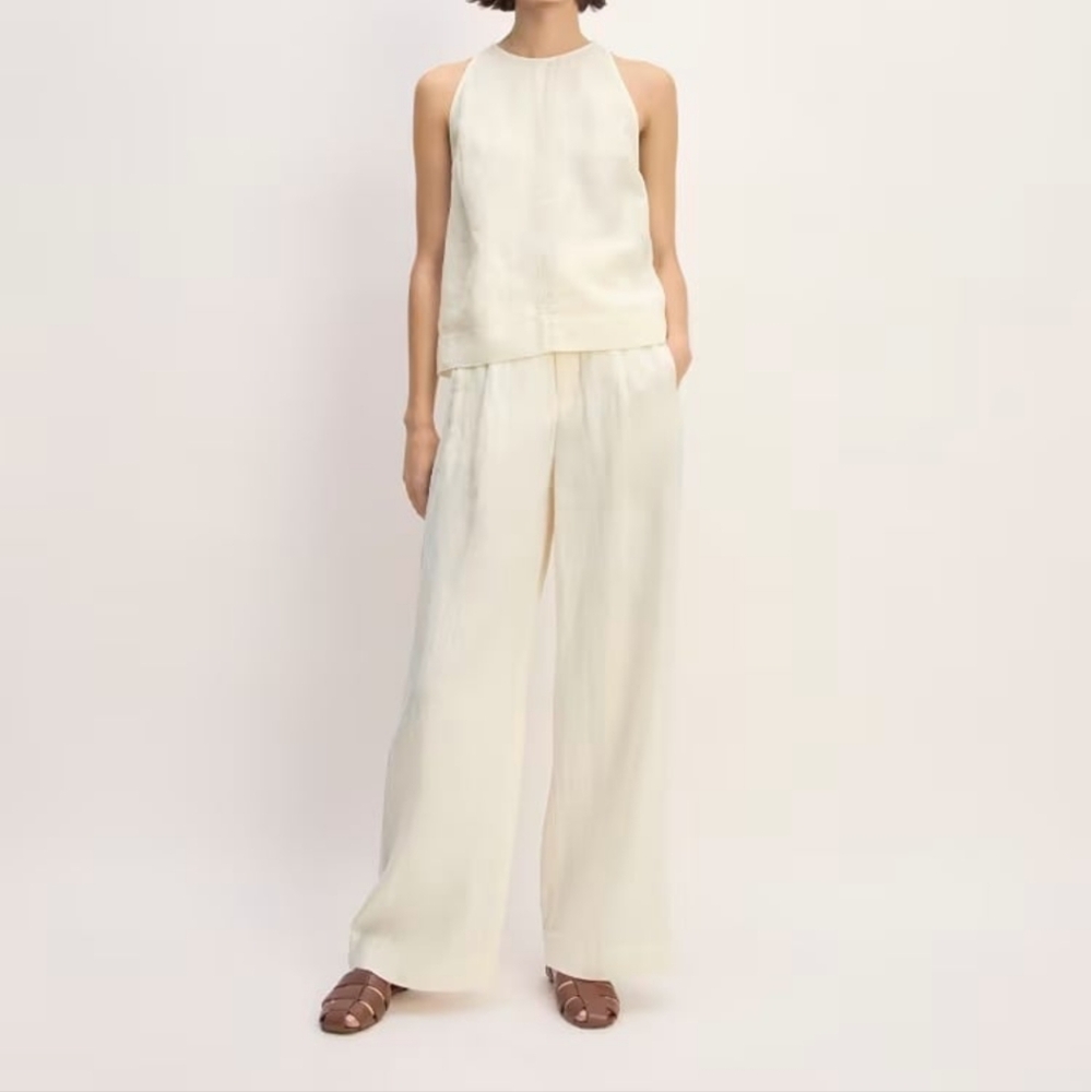 Everlane drape way high linen pants